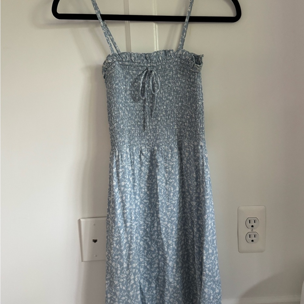 Blue Floral Women's Dress